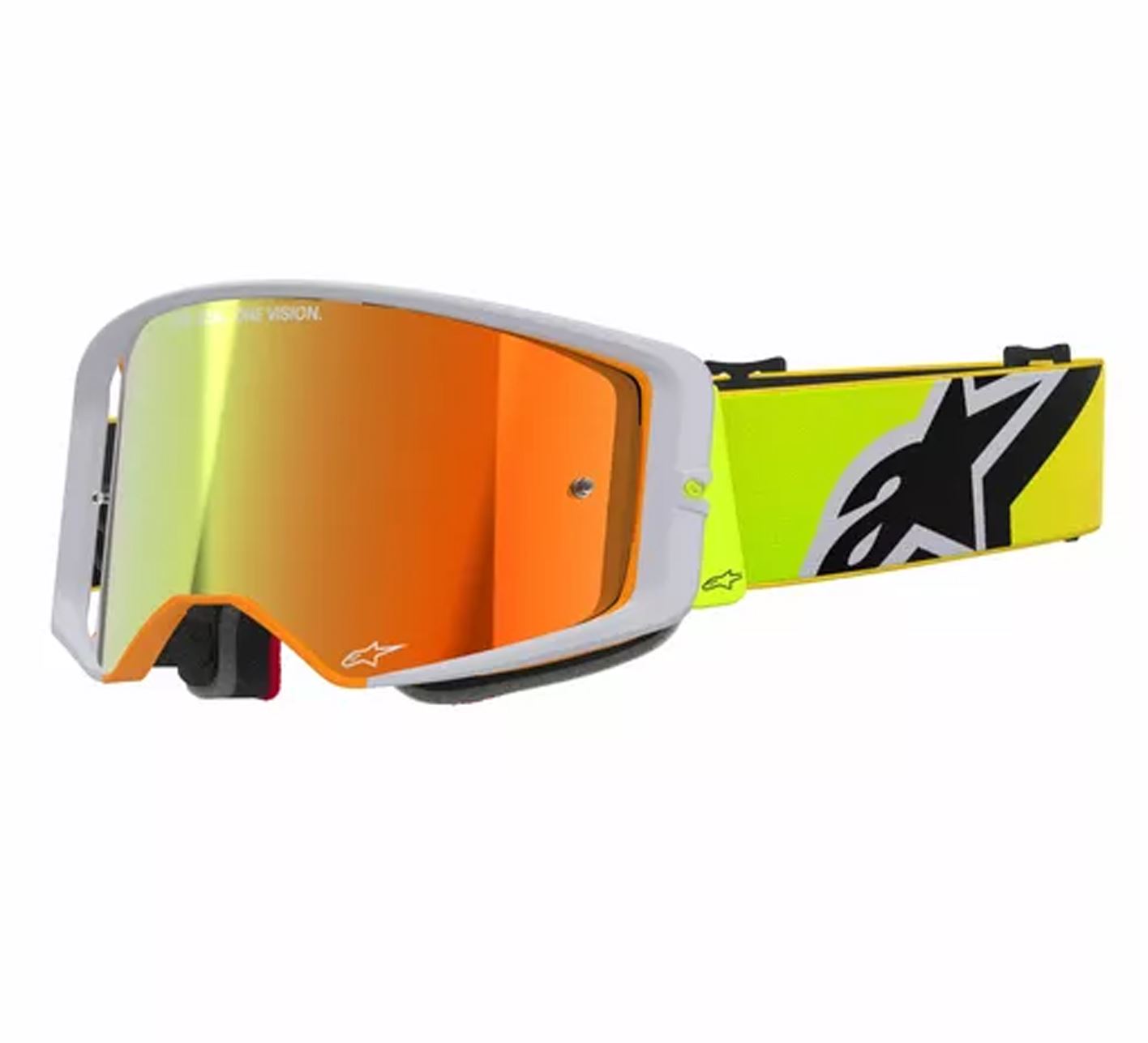 Alpinestars 2025 Goggles Supertech Corp Absolute Vision Yellow Grey Mirror Red